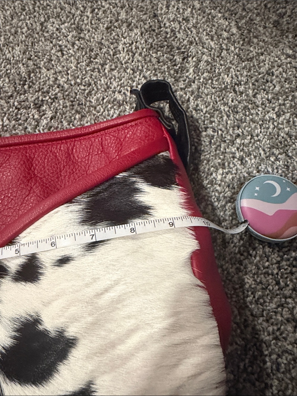 Red and Black Cowhide Women's Bag One of a kind. Bought from maker. Zerelli - Picture 4 of 6
